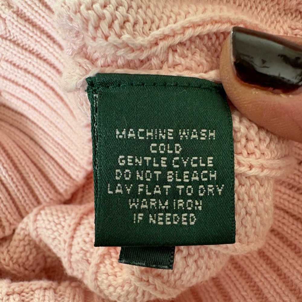 Ralph Lauren Pink Cable Knit Sweater - Picture 5 of 8